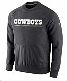 Men's Dallas Cowboys Nike Championship Drive Gold Collection Hybrid Fleece Performance Sweatshirt Charcoal FengYun,baseball caps,new era cap wholesale,wholesale hats